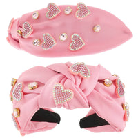 Valentines Theme Jeweled Heart Headband