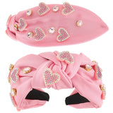 Valentines Theme Jeweled Heart Headband