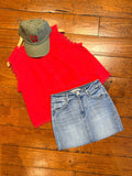 Lexie Swiss Dot Tank (Cherry Red or Cream)