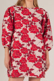 Rosie Red Jacquard Dress