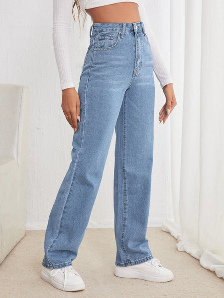 Super High Rise Straight Leg Denim