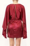 Cranberry Cape Sleeve Dress