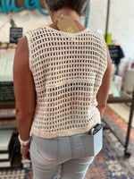 *PREORDER* Cream Crochet Vest