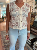*PREORDER* Cream Crochet Vest