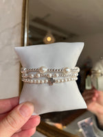 Sterling Silver & Pearl Basic Stack