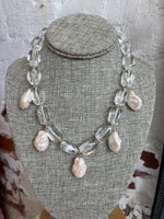 Winnie Pearl & Crystal Statement Necklace