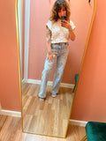 Embellished Sequin Jeans