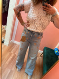 Embellished Sequin Jeans