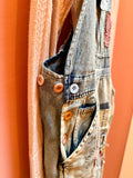 Denim Patchwork Overalls
