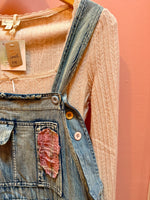 Denim Patchwork Overalls