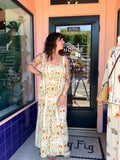 Floral Smocked Midi Dress