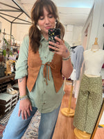 Suede Tie Vest