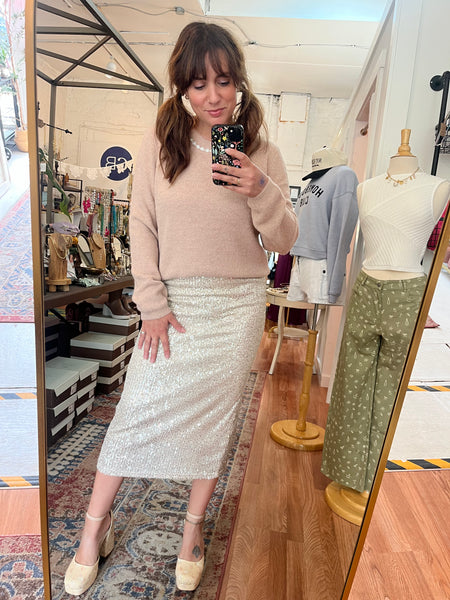 Lyla Sequin Holiday Skirt
