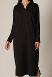 Pierre Collared Maxi Dress