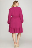Curvy Beckett Berry Dress