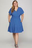 Curvy Cara Dolman Sleeve Mini Dress