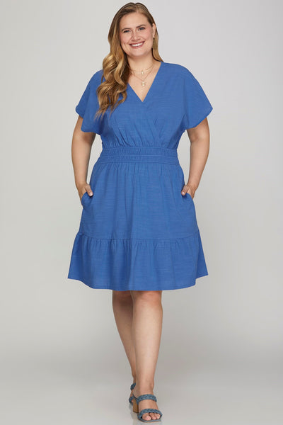 Curvy Cara Dolman Sleeve Mini Dress