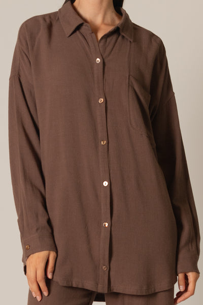 Mocha Linen Tunic