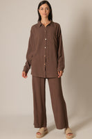 Mocha Linen Trouser