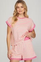 Lilly Cozy Shorts Set (Pink or Navy)