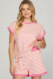 Lilly Cozy Shorts Set (Pink or Navy)