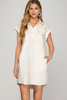 Rosie Cap Sleeve Utility Dress