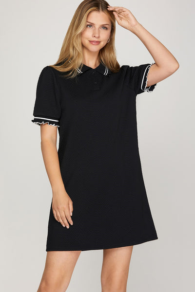 Quilted Preppy Mini Dress