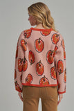 Doodle Pumpkin Knit Pullover