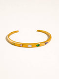 Juneau 18K Gold Non-Tarnish Multicolor CZ Bangle
