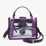 Toni Clear Flapover Crossbody Bag | Stadium Purse