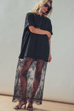 Mixed-Media T-Shirt Dress