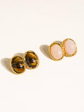 Dahlia 18K Gold Vintage Natural Stone Earring