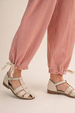 Denim Striped Parachute Pants