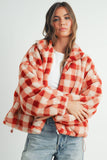 Drop Shoulder Plaid Fleece Maisy Jacket