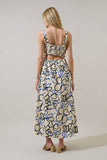 Tercy Floral Steff Open Back Midi Dress