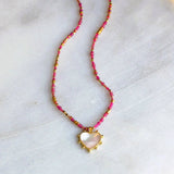 Handmade | Unity Beaded Necklace with Heart Pendant