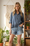 Sophia Tencel Ruffle Top