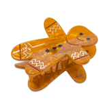 Midi Gingerbread Holiday Cookie Hair Claw Clip