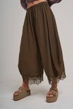 Lace Balloon Pants: Vintage Mocha