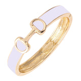Majesty Horsebit Enamel Hinge Bangle (SIX COLORS)