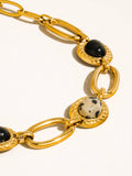 Valence 18K Gold Non-Tarnish Natural Stone Chain Necklace