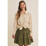 Mineral Washed Linen Blend Skirt