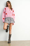 Strawberry Embroidered Cardigan