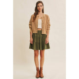 Mineral Washed Linen Blend Skirt
