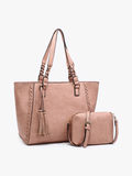 Lisa Structured Tote w/ Braided Accents