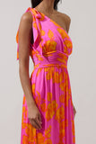 Pacey Floral Bayou One Shoulder Maxi Dress