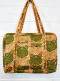 Quilted Weekender Duffle Bag - Sandstone Celestial Tiger