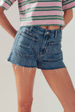 Patch Pocket Denim Shorts