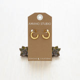 3/4" Basic Hoop Earrings (silver, gold)