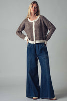 Wide Leg Drawstring Western Pants